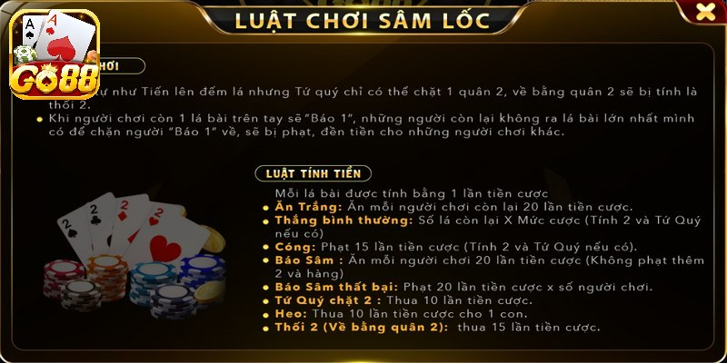 Trong bài sam l?c v?n có các t? h?p bài dùng ?? ch?t ??p bài c?a ??i th?